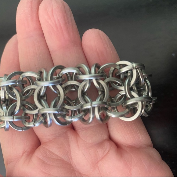 Stainless Steel Chain Maille bracelet - Picture 2 of 5